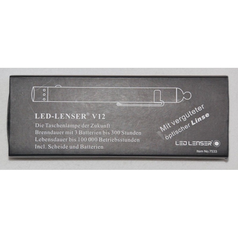 V12 Turbo Torch LED torch in gift box - white