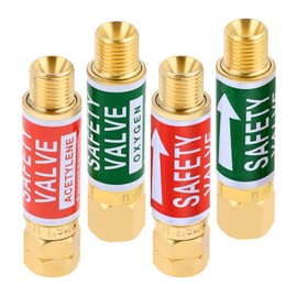 Mgoodoo 4Pcs Oxygen Acetylene Flashback Arrestors Set Regulator End Standard "B" Size 9/16-18 Threads