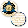 32 Year AA Medallions Coin - Alcoholics Anonymous Chips -