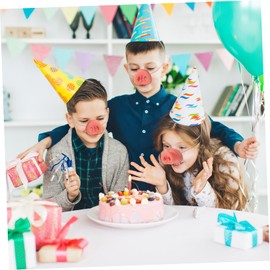 OHPHCALL 3pcs Cute Pig Nose Mask Vinyl Cosplay Props with Strap for Parties Costume Events and Performance Compact Elastic Band Animal Nose Accessory