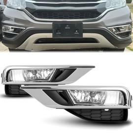 Kojem Fog Lights Compatible with 2015 2016 Honda CR-V CRV Replace for 33900T1WA11 33951T1WA11 HO2592140 HO2593140 Driving Bumper Fog Lamps + Bulbs + Switch