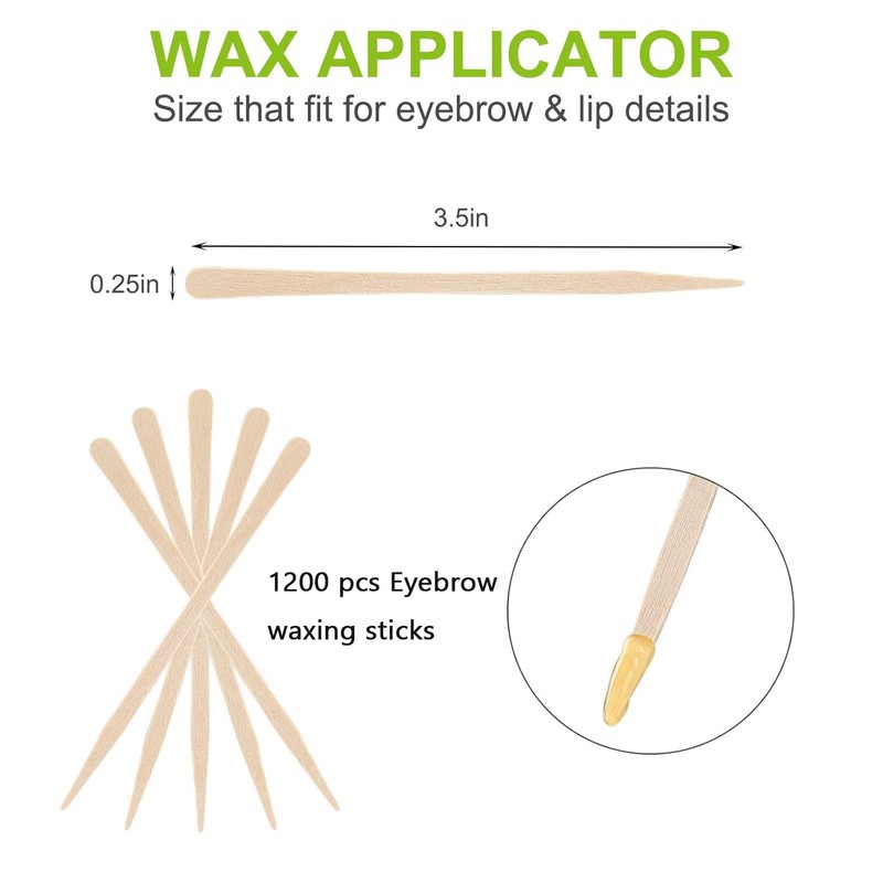 1200 Pack Wooden Waxing Sticks Wax Spatulas Sticks Small Wax