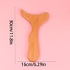 NOIAFZY 1PC Ergonomic Fish Tail Shaped Wooden Massage Tool for