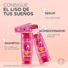 L'Oréal Paris Elvive Dream Liso Tratamiento Sérum Capilar con Keratina, Pelo más Liso en 7 Días, Anti Humedad y Sin Siliconas, para Cabello con Frizz,