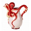 Blue Sky Clayworks 15559 Red Octopus Pitcher, 11-inch Height