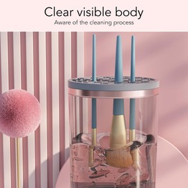 Limpiador automático de brochas de maquillaje - Girador eléctrico de brochas cosméticas con función de secado rápido y capacidad para múltiples brochas para una limpieza sin esfuerzo.