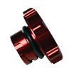 VMS RACING RED OIL CAP with SILVER ENGINE OIL NOTICE