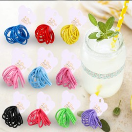 Baby Hair Bobbles, Pack of 100 Mini Hair Bands, Small Rubber Bands, Tiny Soft Elastic Hair Scrunchies, Girls Ponytail Holders for Children, Toddlers