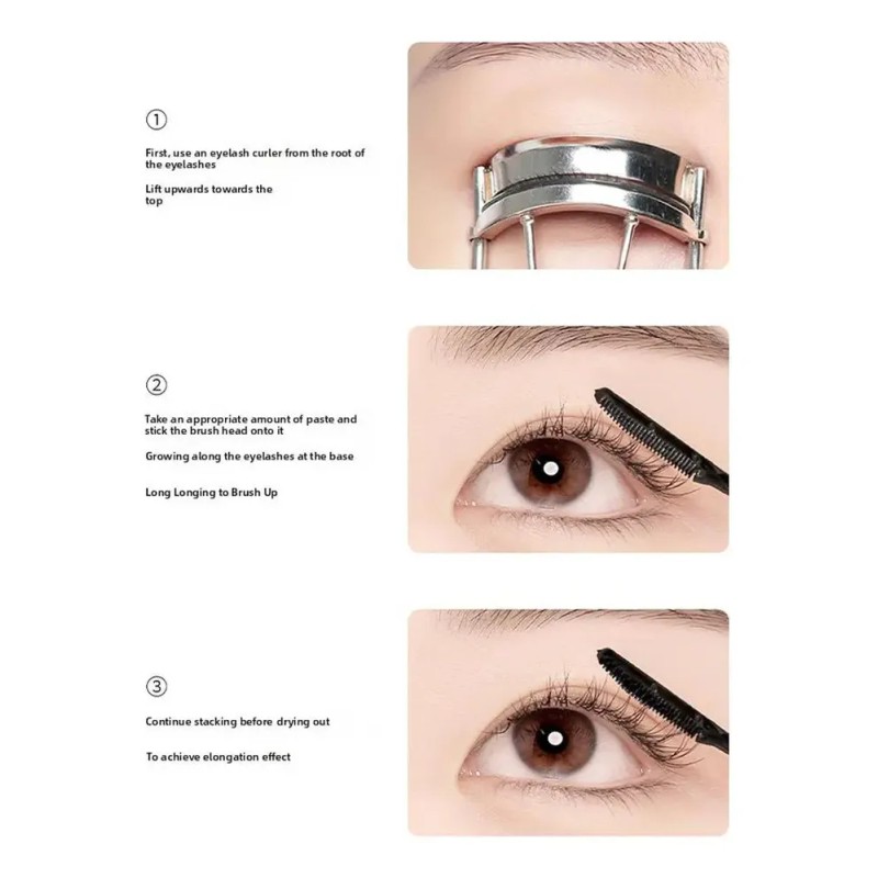 Máscara De Pestañas Espesa Natural De 4 Ml, Larga Y