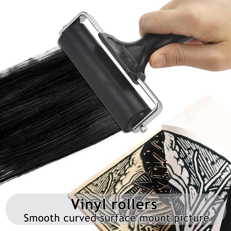 Rubber Roller, 3 PCS Printing Ink Roller Brayer Roller for