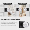 HIEMEY Glass Crystal Door Knobs Interior with Lock, Round Clear