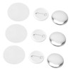 100 Sets Pin Back Button Parts Round Shape Metal Back