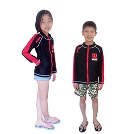 ZIPUP Long Sleeve Rash Guard for Kids, No Food, Sun Protection for Pool, Sea, Water Play