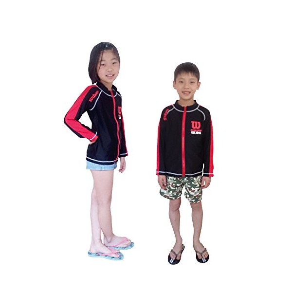 ZIPUP Long Sleeve Rash Guard for Kids, No Food, Sun