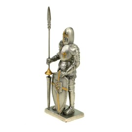 Veronese Pewter Knight Templar with Shield and Lance 13 cm Figurine Templar Decoration Knight Knight