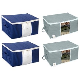 HomeStrap Big Underbed Storage - Blue & Grey - Set of 4