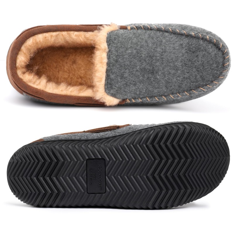 RockDove Men's Hearthfire Memory Foam Moc Slipper, Size 10 UK