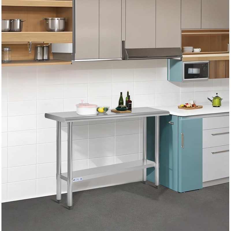 Hally Stainless Steel Table for Prep & Work 14 x