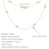 Tuscany Silver Rose Gold Plated Diamond Cut Ball and Trace