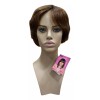 Leona Wigs Peluca Oncológica Corta Castaño 100% Cabello Humano