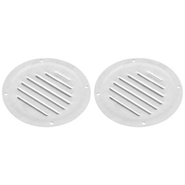 X AUTOHAUX 2pcs 5 Inch Round Marine Boat Louvered Ventilation Vent 316 Stainless Steel Venting Panel Cover