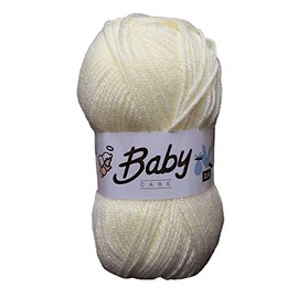 Woolcraft Baby Care DK Soft Knitting Wool/Yarn - 100g Ball - 16 Shades (Lemon - 602)