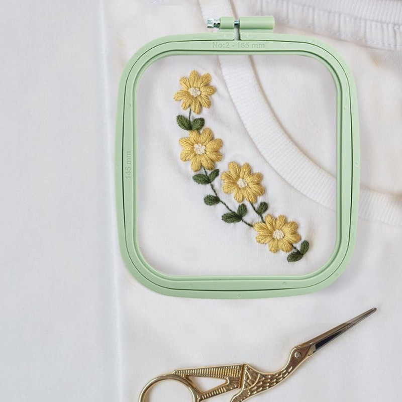 REBECASKYENS 4 Sizes, Rectangular Embroidery Hoop, Colourful Embroidery Hoop, Sturdy