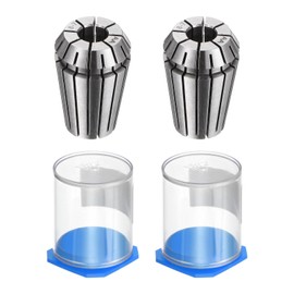 QUARKZMAN Set of 2 ER20 8 mm Collet Chuck High Precision 0.008 mm for CNC Engraving Machine Lathe Milling Tool