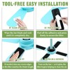 18PCS Ceiling Fan Filters For Blades,Activated Carbon Fan Air Purifier