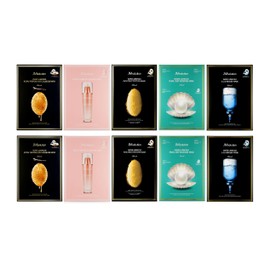 JM solution Best 5 Combo Mask Sheet Pack of 10, Aurora, Cocoon, SOS, Marine, Propolis, JMSOLUTION