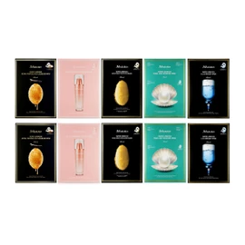 JM solution Best 5 Combo Mask Sheet Pack of 10, Aurora, Cocoon, SOS, Marine, Propolis, JMSOLUTION