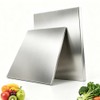 Stainless Steel Cutting Board with L-Shaped Lip & Silicone Pads,