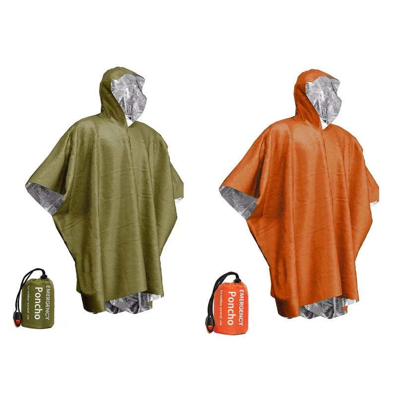 Emergency Rain Poncho for Outdoor Use – Waterproof Thermal Cover