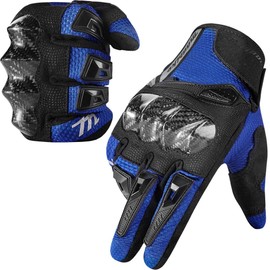 Motorcycle Gloves Touchscreen Motocross Dirt Bike Riding Glove with Carbon Fiber Protective Hard Knuckles for Men Women Model MD66