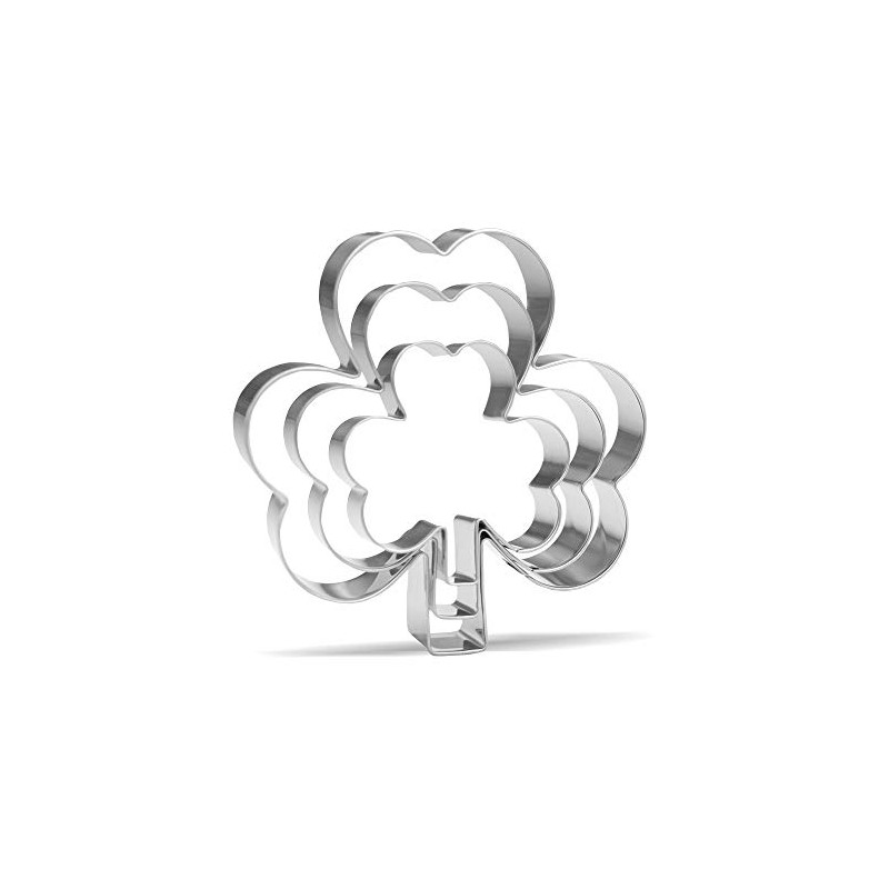 Shamrocks Cookie Cutter Set - 3 Piece - Stainless Steel