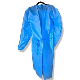 SIPA (20/30/40/50PCS) Disposable Gown,Protective Suit,Isolation Gowns,Disposable Isolation Clothing (Blue) (20, Medium)