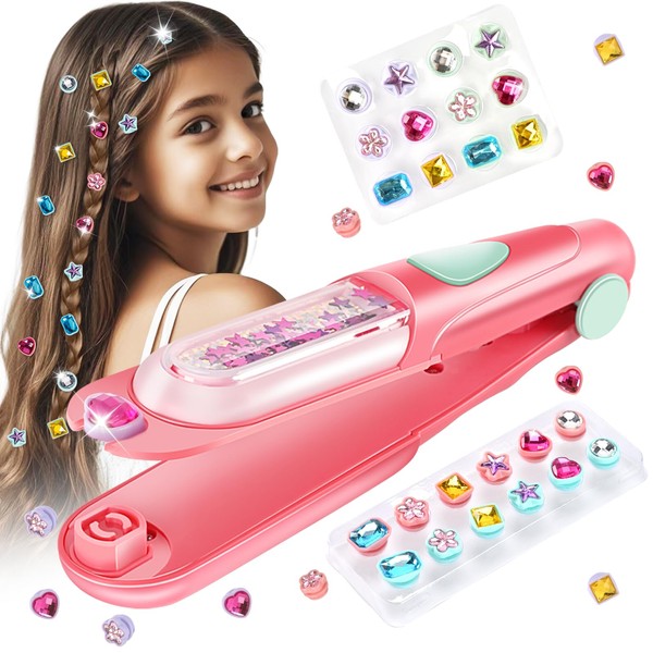 kidzkube Hair Gem Stamper Kit, Bling Hair Jewels for Girls