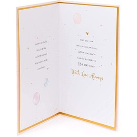 UK Greetings 18th Birthday Card for Daughter - Pretty Balloons Design