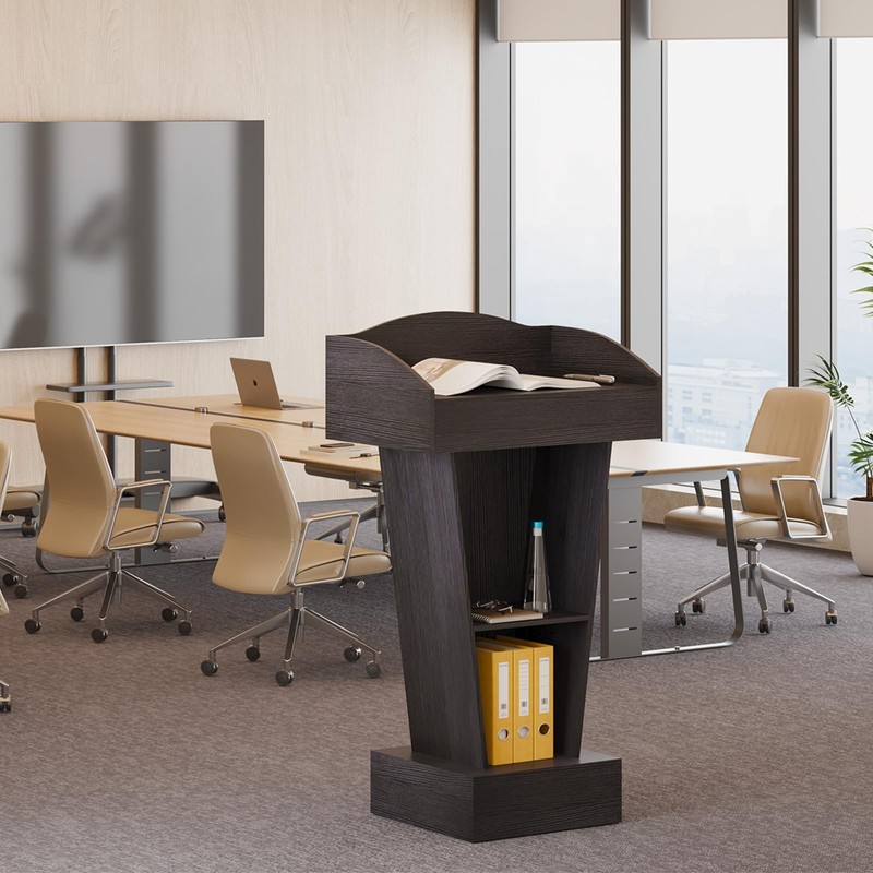 aboxoo Podium Stand - Modern Podium Lectern with Laptop Shelf