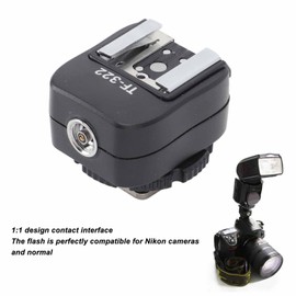 Hot Shoe Mounting Adapter, TF-322 TTL Flash Hot Shoe Mounting Replacement Camera Accessories with PC Sync Connector for SB900 SB27 SB80DX SB50DX SB800 SB600 SB30 SB29 29s SB28 28DX