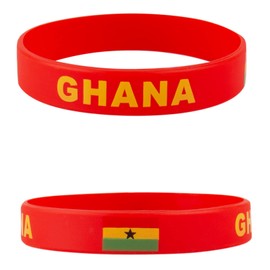 Evankin Country Flag Unisex Silicone Bracelet Rubber Sports Fashion Wristband(Ghana,one size)