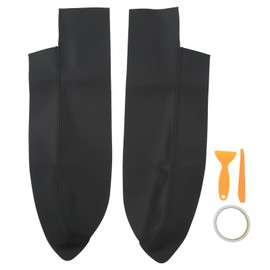 Ymiko 1 Pair Front Door Trim Armrest Cover Replacement for CRV 2007-2011 Microfibre Leather Front Door Trim Armrest Cover Car Interior Equipment (Black)