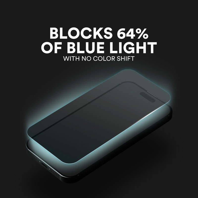 BodyGuardz Apex Blue Light Compatible with iPhone 16, iPhone 15