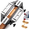 Aluminum Door Hinge Template Jig - Precise Woodworking Slotting Locator,