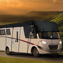 SYWAN RV Caravan Roof Cover, 25FT Waterproof Only RV Camper Roof Cover for Sun RV Caravan Roof Protection Tarpaulin oldable Protective Roof Protection Cover