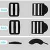Hariendny 5 Sets Backpack Strap Clips Plastic Buckle Clips Webbing