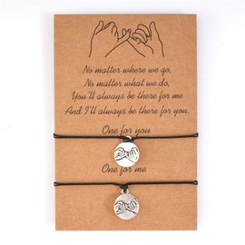 Long Distance Bracelets for Couples Friendship Best Friend Bracelets for 2,Boyfriend Girlfriend Relationship Bracelet Pinky Promise Matching Adjustable Ankle Bracelet for Women Men (Pinky Promise)