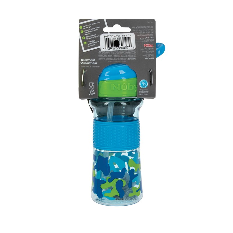 Nuby Thirsty Kids Flip-It No-Spill Toddler Sippy Cup with Soft