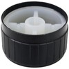 6mm Splined Hole Black Aluminium Amplifier/HiFi Control Knob Pack of