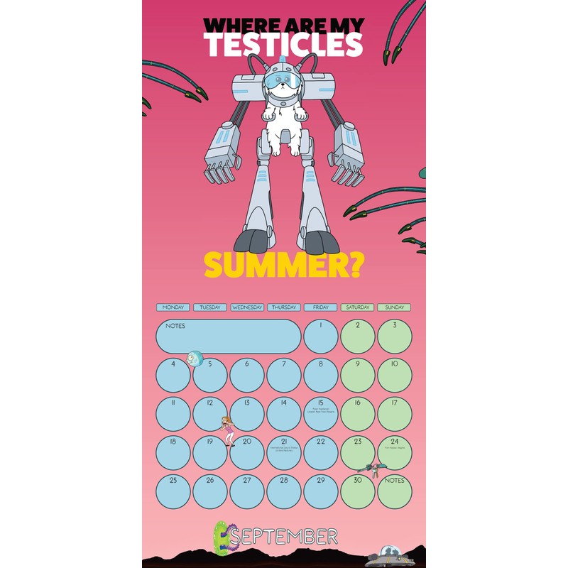 Rick & Morty Square Calendar